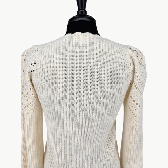 Sézane Moira Cardigan Jumper Sweater | Sz Small | Ecru (Off White) - Picture 9 of 16